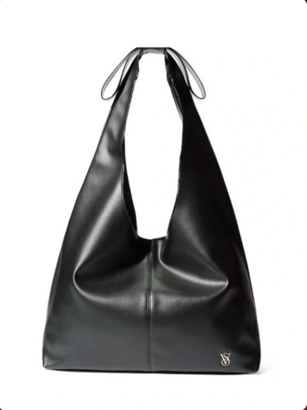 🔥 Victoria's Secret Black Leather Hobo Bag - Brand New